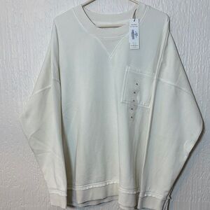 NWT Natural Reflections Cream Crewneck Sweater Women Size XL